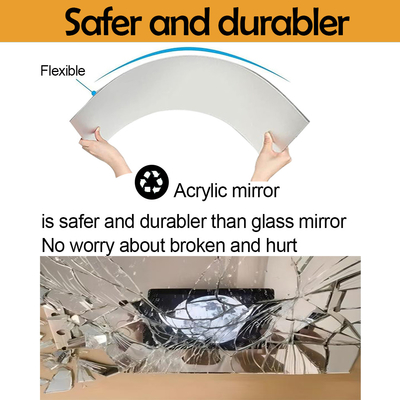 Miroir acrylique pour la décoration de salle de bains 30pcs/ Carton