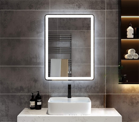 Commutateur tactile Mode Ronde LED Light Paroi Pleine longueur Douche Dortoir sans brouillard Décoration Smart Pour le miroir de salle de bain