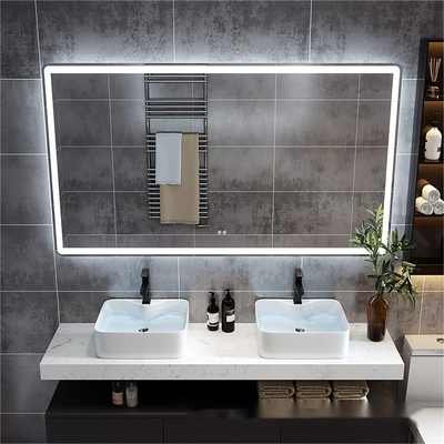 Commutateur tactile Mode Ronde LED Light Paroi Pleine longueur Douche Dortoir sans brouillard Décoration Smart Pour le miroir de salle de bain
