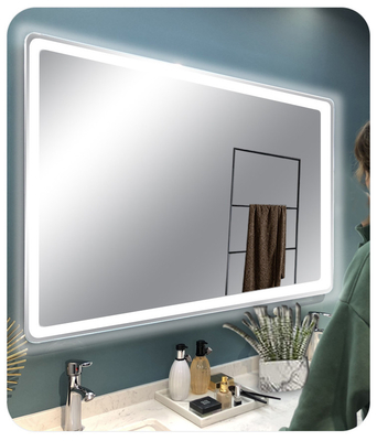 Commutateur tactile Mode Ronde LED Light Paroi Pleine longueur Douche Dortoir sans brouillard Décoration Smart Pour le miroir de salle de bain