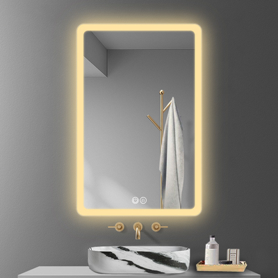 Commutateur tactile Mode Ronde LED Light Paroi Pleine longueur Douche Dortoir sans brouillard Décoration Smart Pour le miroir de salle de bain
