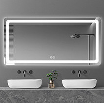 Lumière LED miroir de salle de bain dans un design moderne pour le maquillage intelligent portable Douche sans brouillard