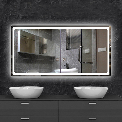 Full Smart Glass Sticker Wall avec miroir LED pour la décoration de salle de bain Taille personnalisée