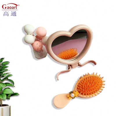 Maquillage réglable en poche en forme de cœur Compact Mini miroir avec Qualit