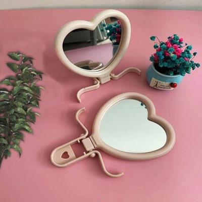Maquillage réglable en poche en forme de cœur Compact Mini miroir avec Qualit