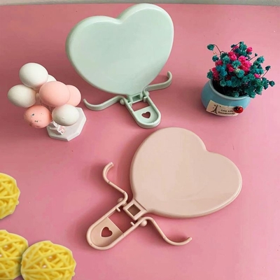 Maquillage réglable en poche en forme de cœur Compact Mini miroir avec Qualit