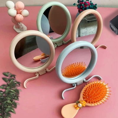 Maquillage réglable en poche en forme de cœur Compact Mini miroir avec Qualit