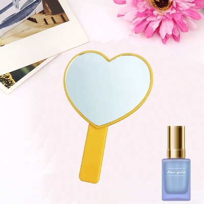 Compact cercle cosmétique maquillage petit miroir style de conception mode miroir en plastique