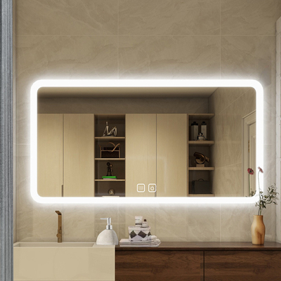 Grand miroir LED noir de chambre à coucher pour la décoration de salle de bain de taille complète dans le produit hôtelier