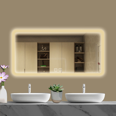 Grand miroir LED noir de chambre à coucher pour la décoration de salle de bain de taille complète dans le produit hôtelier