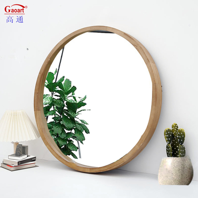 Salle de bains Cadre en bois pour miroir Taille personnalisée Bois Arche ronde antique Décoration de la maison rustique