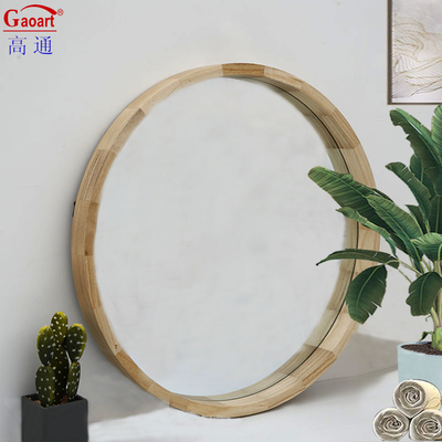 Salle de bains Cadre en bois pour miroir Taille personnalisée Bois Arche ronde antique Décoration de la maison rustique