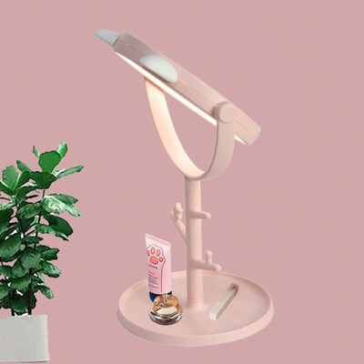 Jeune fille Portable LED Lumière miroir Vanité Table cosmétique personnalisée Petit maquillage Extra LOGO