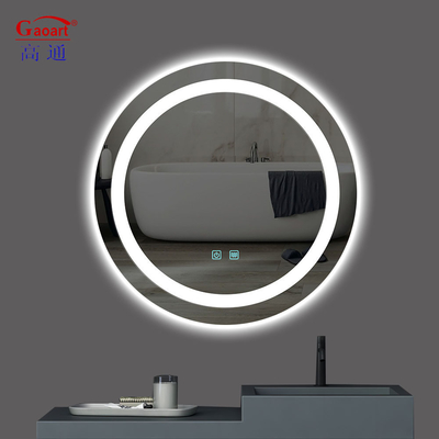 Écran tactile intelligent miroir de salle de bains LED pour hôtel Taille personnalisée miroir de décoration à billes