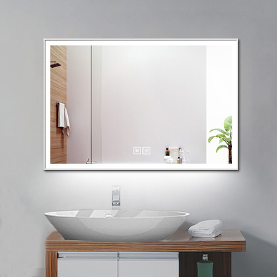Design moderne verre étanche Smart Fitness Bevelled miroir tactile avec LED pour l' hôtel