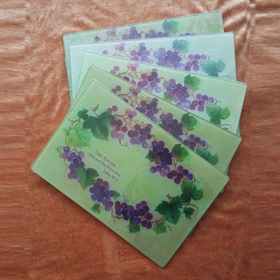 Moderne design toutes les saisons verre trempé fromage tranche placemats pour couper et servir
