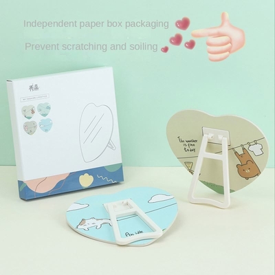 Appliquez efficacement le maquillage n'importe où avec notre miroir cosmétique en plastique en papier revêtu