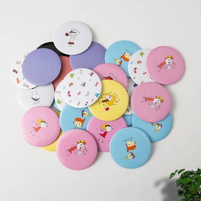 Portable miroir cosmétique de vanité petit rond Compact lumière pour tous les jours