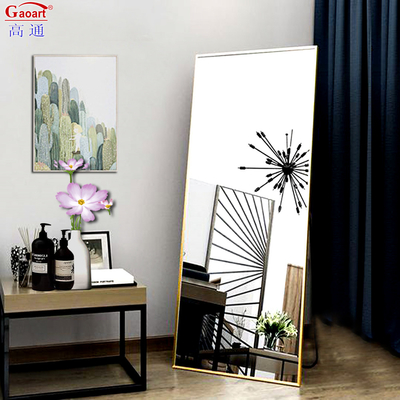 Entrée de style européen Décoration de la maison Miroir de longueur complète Dressing avec cadre en alliage d'aluminium