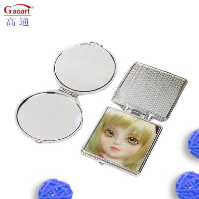 Mini Bureau Compact Maquillage Cosmétique Vanité Dressing debout Portable Métal miroir