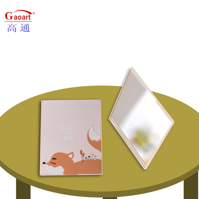 Vanité de maquillage pliable en forme de cœur avec miroir de logo personnalisable et compact