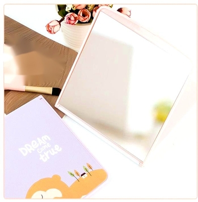 Vanité de maquillage pliable en forme de cœur avec miroir de logo personnalisable et compact