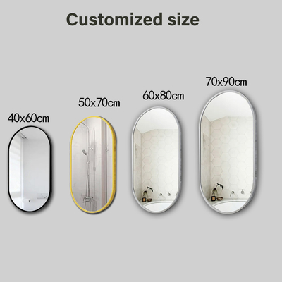 Taille personnalisée de style européen Mur aluminium encadré Grand miroir à cadre d'or suspendu moderne