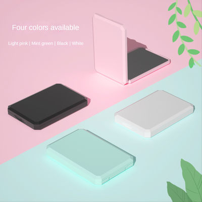 Style en forme de cœur Voyage pliable Vanité miroir en verre en plastique pour l' occasion quotidienne