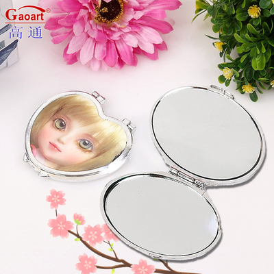 Chaque jour, style de mode, petit, en forme de cœur, cosmétique, miroir de vanité.