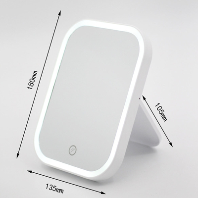 Portable et pratique style de conception de mode personnalisable miroir de maquillage LED pour les voyages