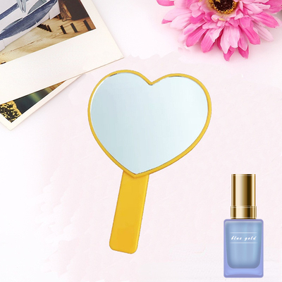 Tous les jours de voyage cosmétique mignon maquillage vanité poche grand petit maquillage portatif personnalisé mini miroir portatif avec poignée