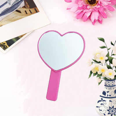 Tous les jours de voyage cosmétique mignon maquillage vanité poche grand petit maquillage portatif personnalisé mini miroir portatif avec poignée