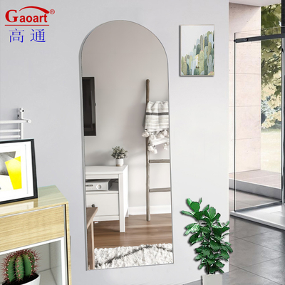 Tous les jours en acier inoxydable rose noir aluminium encadré arc d'or miroir murale taille personnalisée