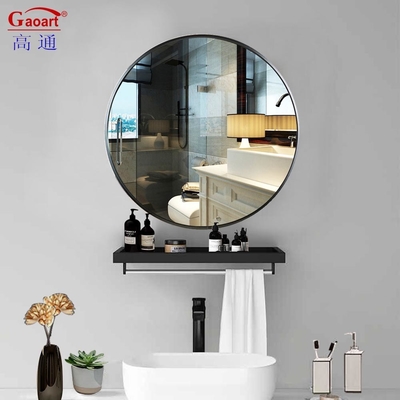 Miroir murale de salle de bain de style ovale avec crochets