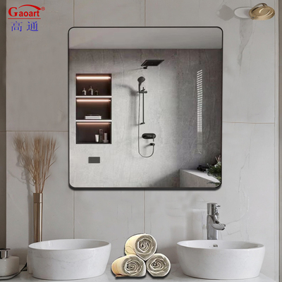 Accueil Miroir murale orné de verre et d'un design exquis