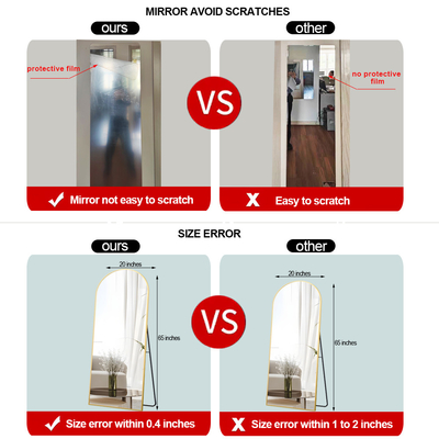 Accueil Miroir murale orné de verre et d'un design exquis