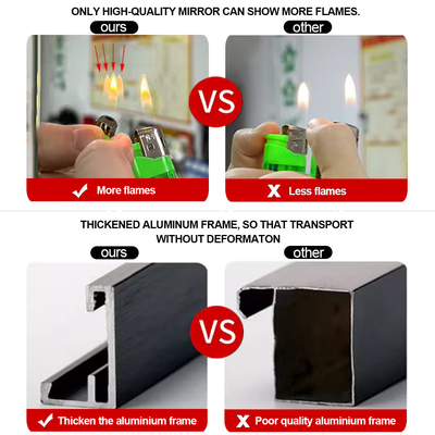 Accueil Miroir murale orné de verre et d'un design exquis
