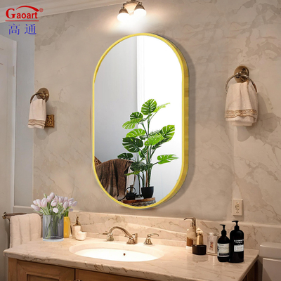 Miroir de salle de bain en alliage d'aluminium pour miroirs ovaux de tailles personnalisées