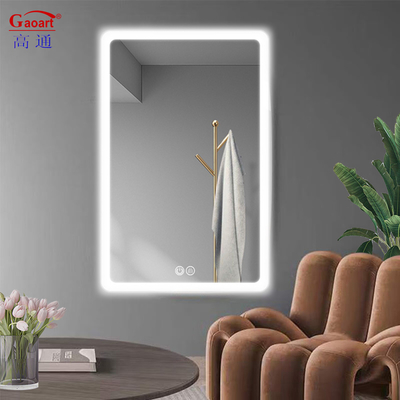 Miroir de maquillage de vanité éclairé avec lumières LED et écran tactile