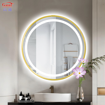Miroir de salle de bain à LED monté sur le mur pour le maquillage avec luminosité réglable