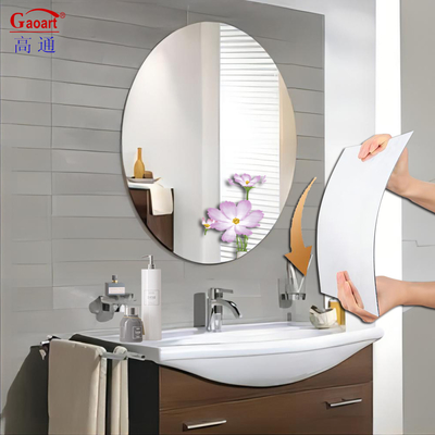 Miroir acrylique pour la décoration de salle de bains 30pcs/ Carton