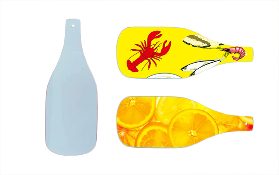 Planche de coupe de verre trempé polyvalente pour couper, servir et exposer des aliments