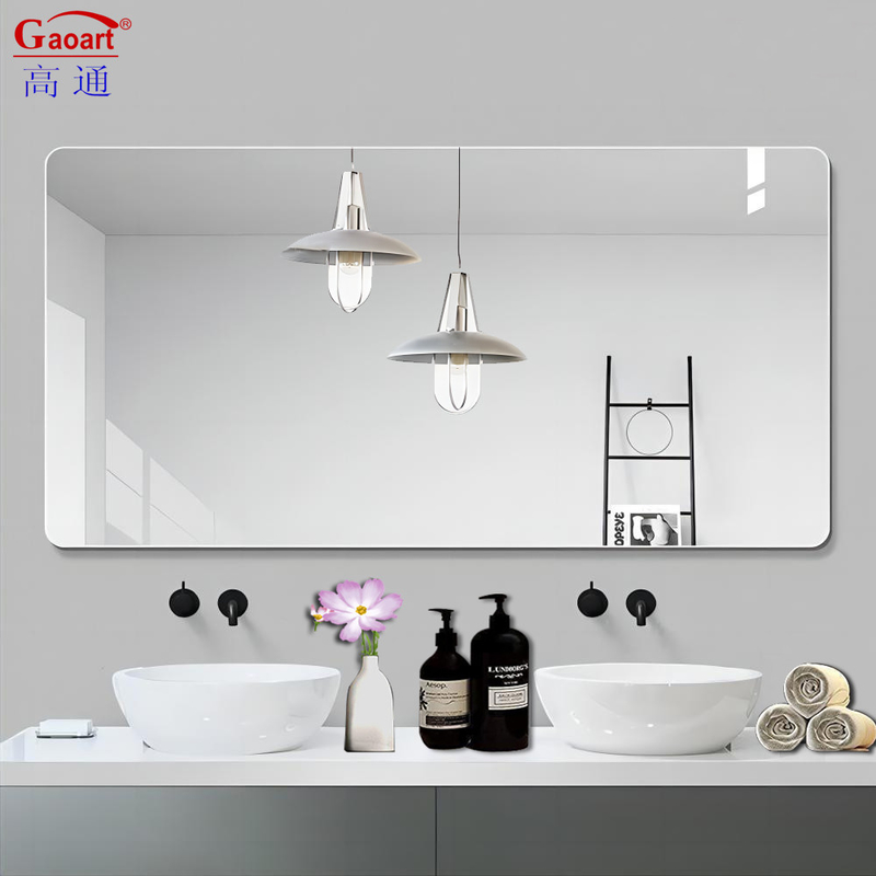 Grosse maison autocollant miroir de salle de bain de style moderne pour la mode décoration de salle de bain simple