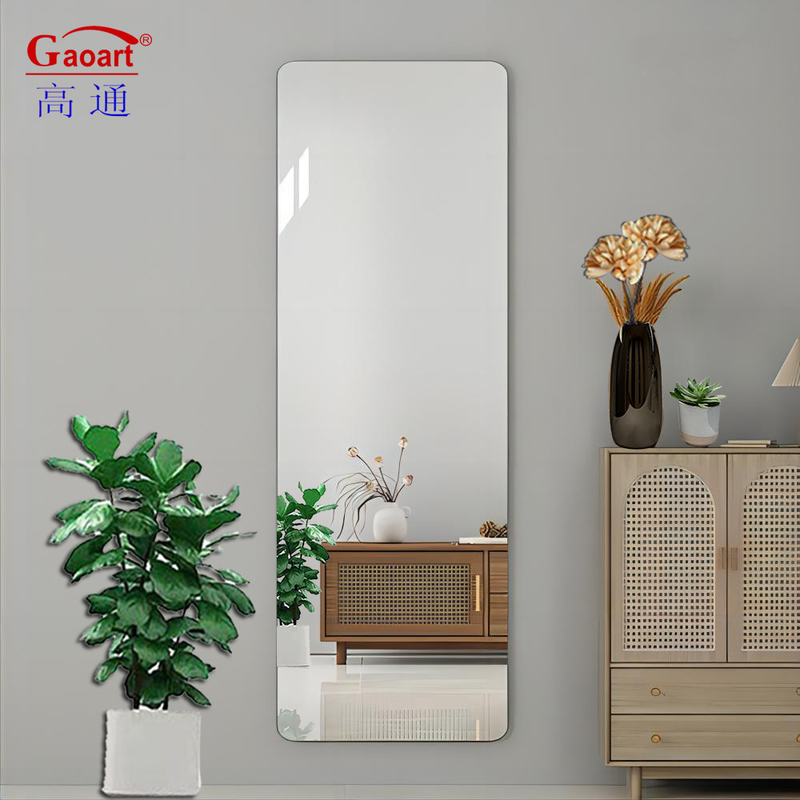 Décoration de la maison Nordique Maison debout Silver Mirror Glass Pleine longueur Taille pour salle de bain moderne