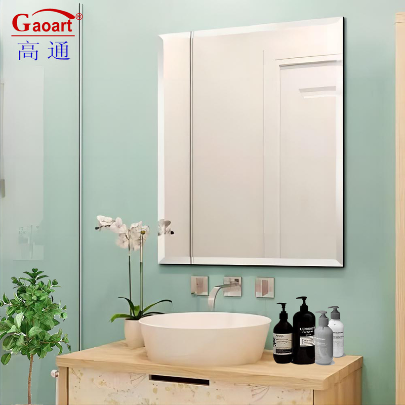 Taille personnalisée Miroir en verre Adhésif murale Magie Salon sans cadre Salle de bain Miroir ondulé