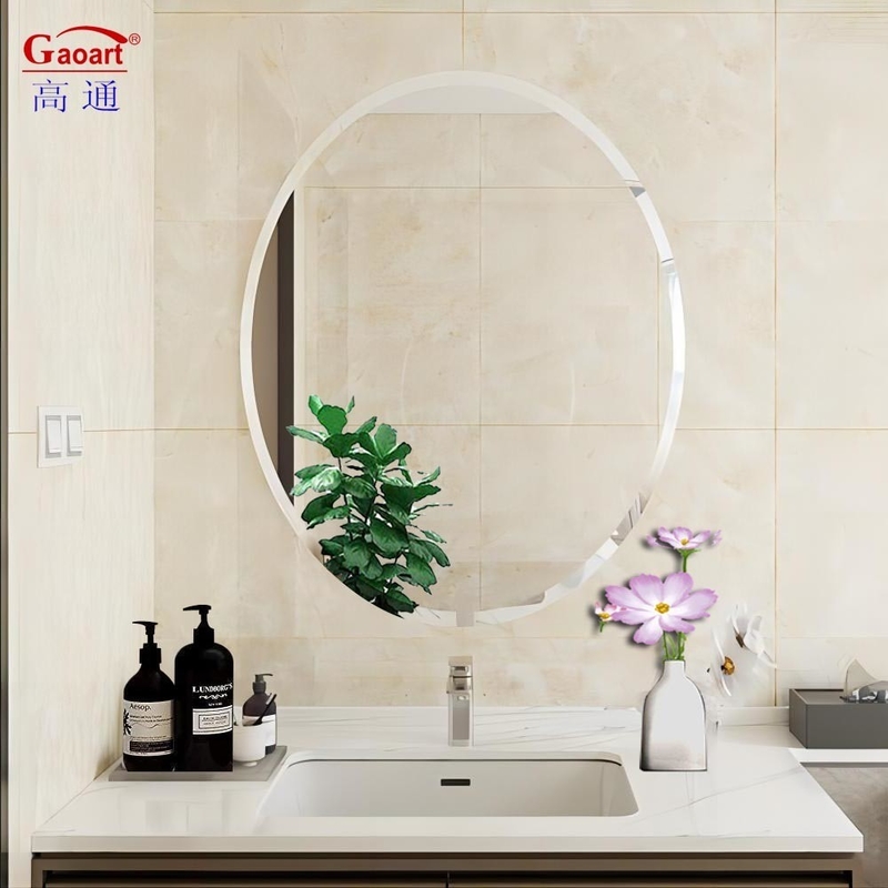 Salle de bains Salon de coiffure ovale Miroir murale avec design moderne personnalisé et style debout libre