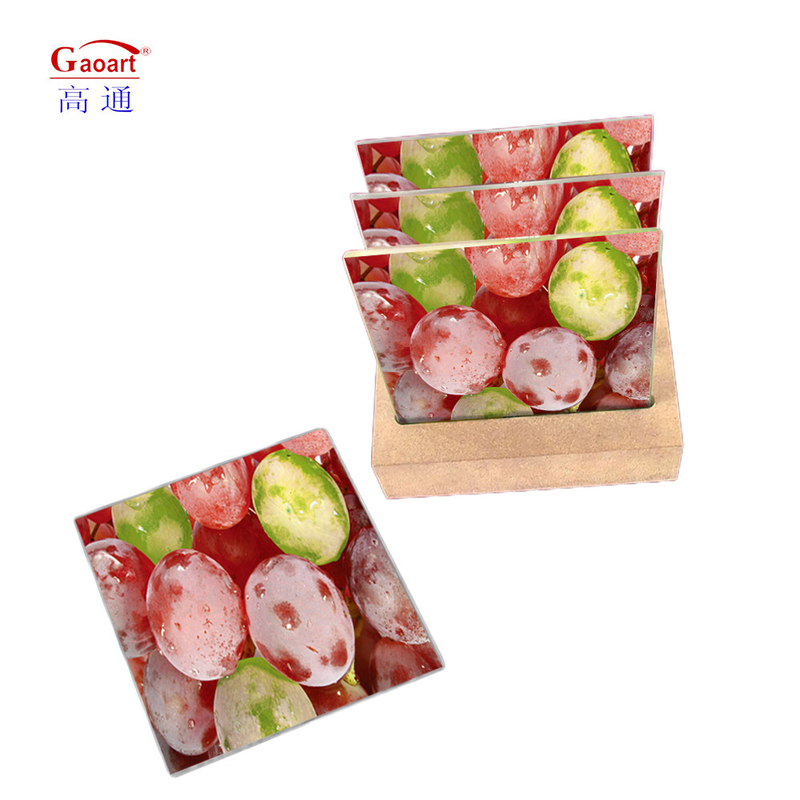 Tableau de coupe en verre avec poignée pour couleur personnalisée et surface lisse de coupe trempé