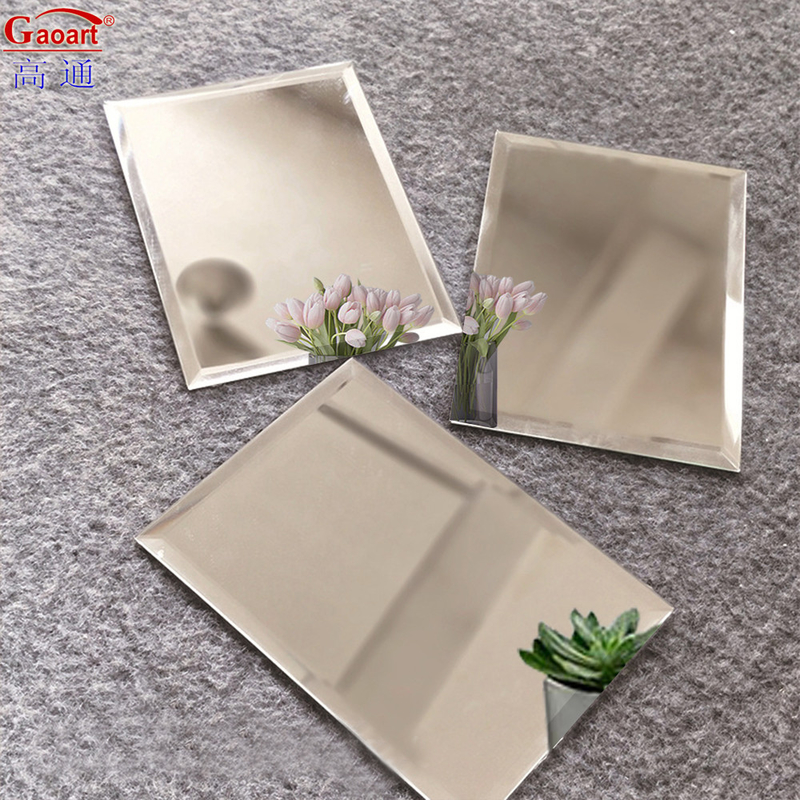 Plateau adhésif pour le miroir de chambre à coucher 80 cm miroir suspendu au mur sans cadre