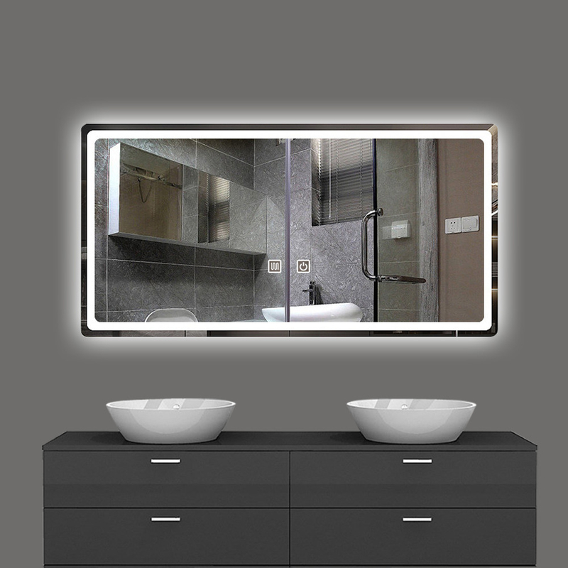 Ronde LED moderne Hello Kitty Antifrog salle de bain miroir de maquillage intelligent pour la décoration de la salle de bain