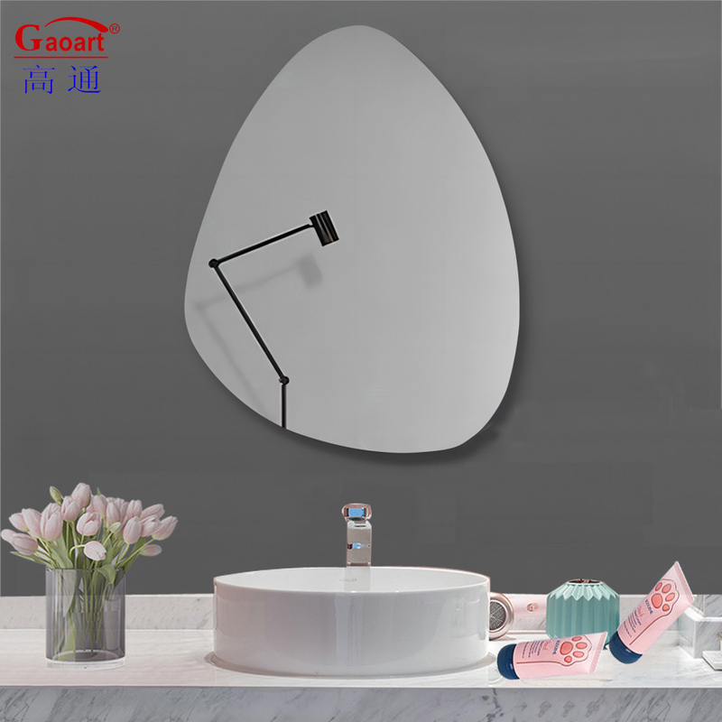 Design moderne Décoration murale Magie Glace incassable Miroir de salle de bain avec accent doré